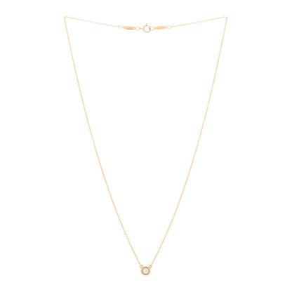Tiffany 18K Rose Gold Diamond .17ct Elsa Peretti Diamonds by the Yard Pendant Necklace 2 of 4
