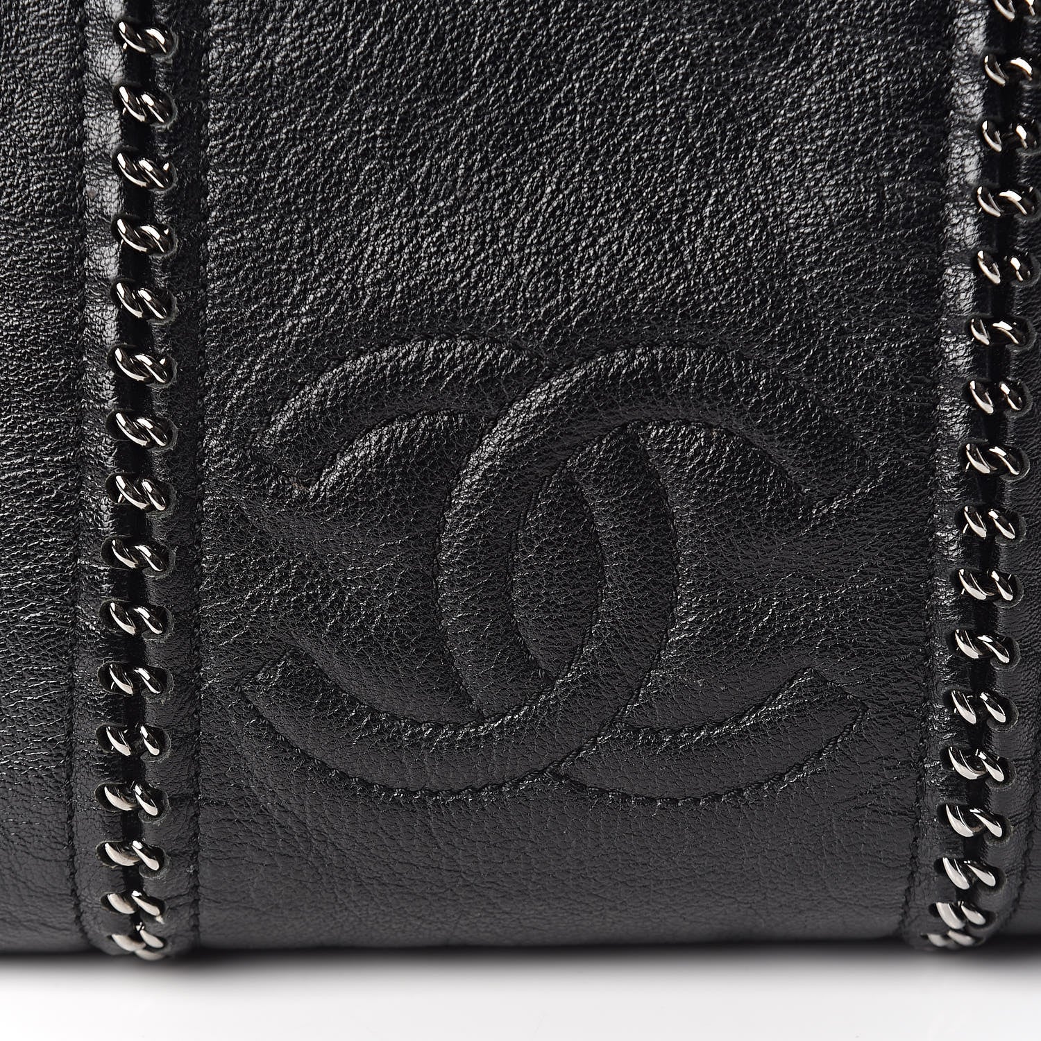 Chanel Deerskin Luxe Ligne North South Tote Black 10 of 10