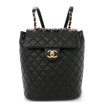 Chanel Lambskin Quilted Small Urban Spirit Backpack Black 1 of 10