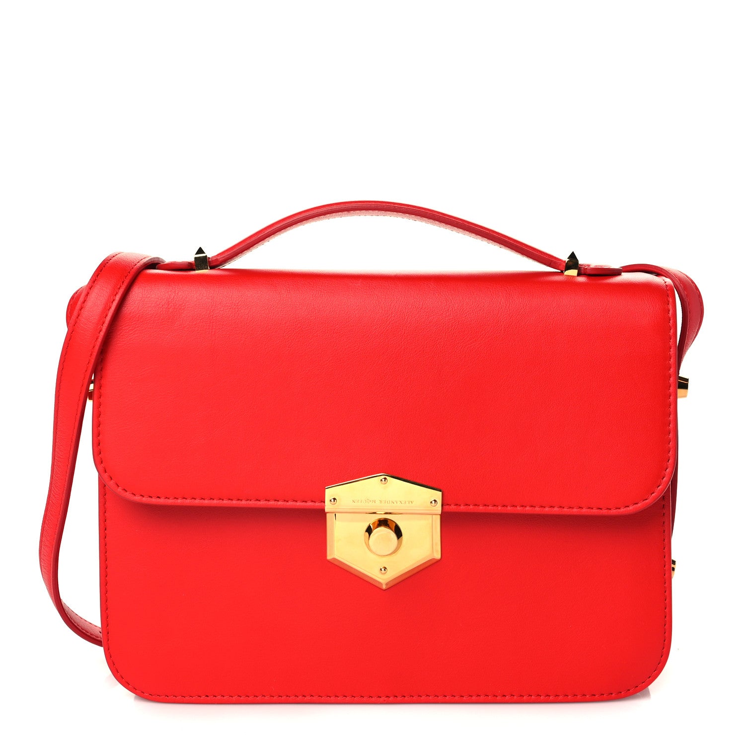 Alexander McQueen Calfskin Small Wicca Shoulder Bag Red 1 of 6