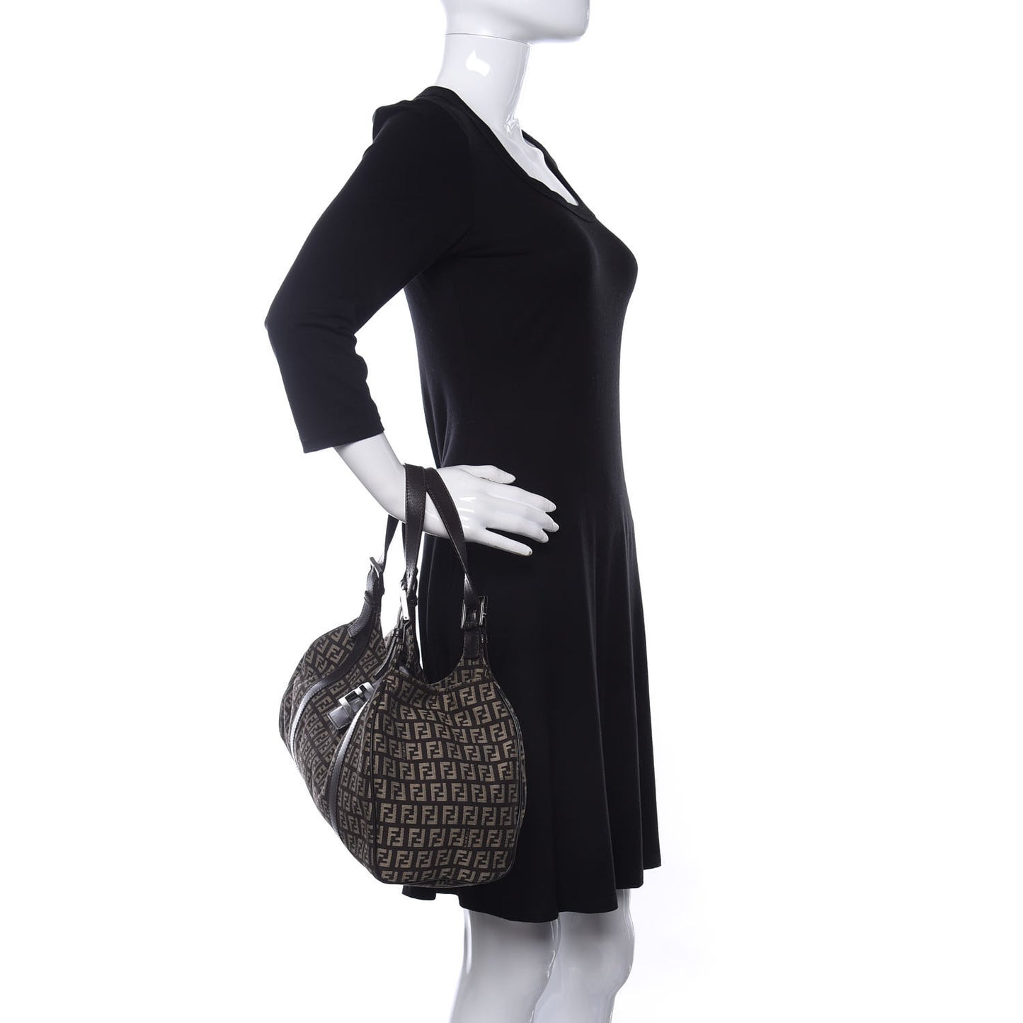 Zucchino Vitello Shoulder Bag Testa di Moro Beige