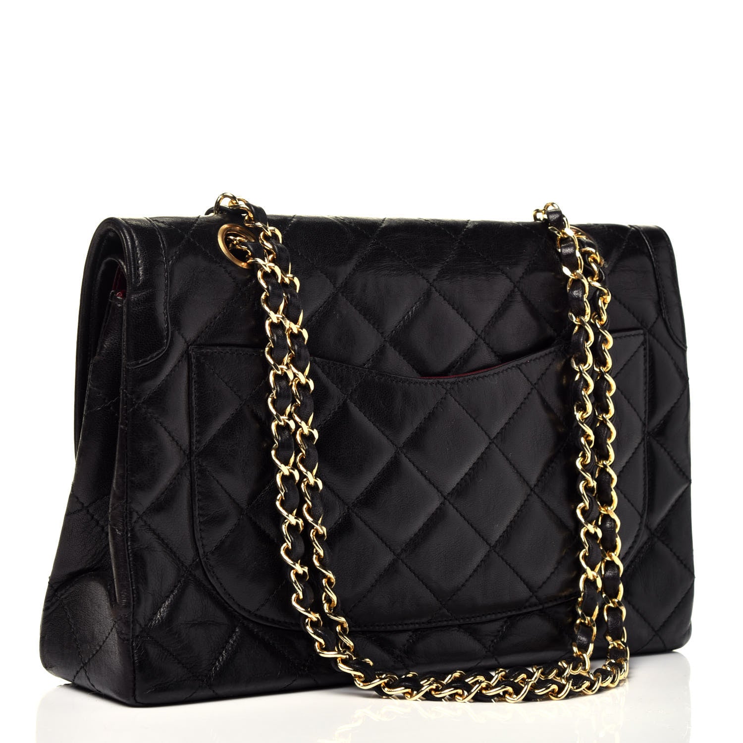 Chanel Lambskin Quilted Medium Double Flap Black 2 of 9