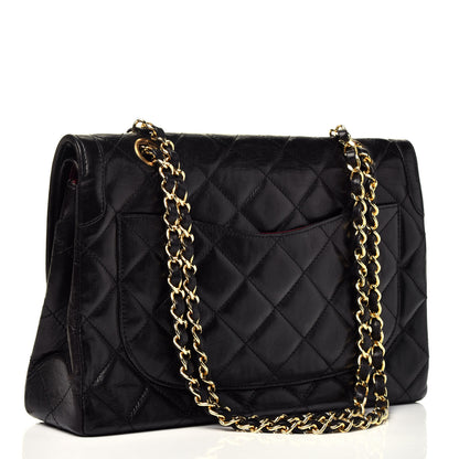 Chanel Lambskin Quilted Medium Double Flap Black 2 of 9
