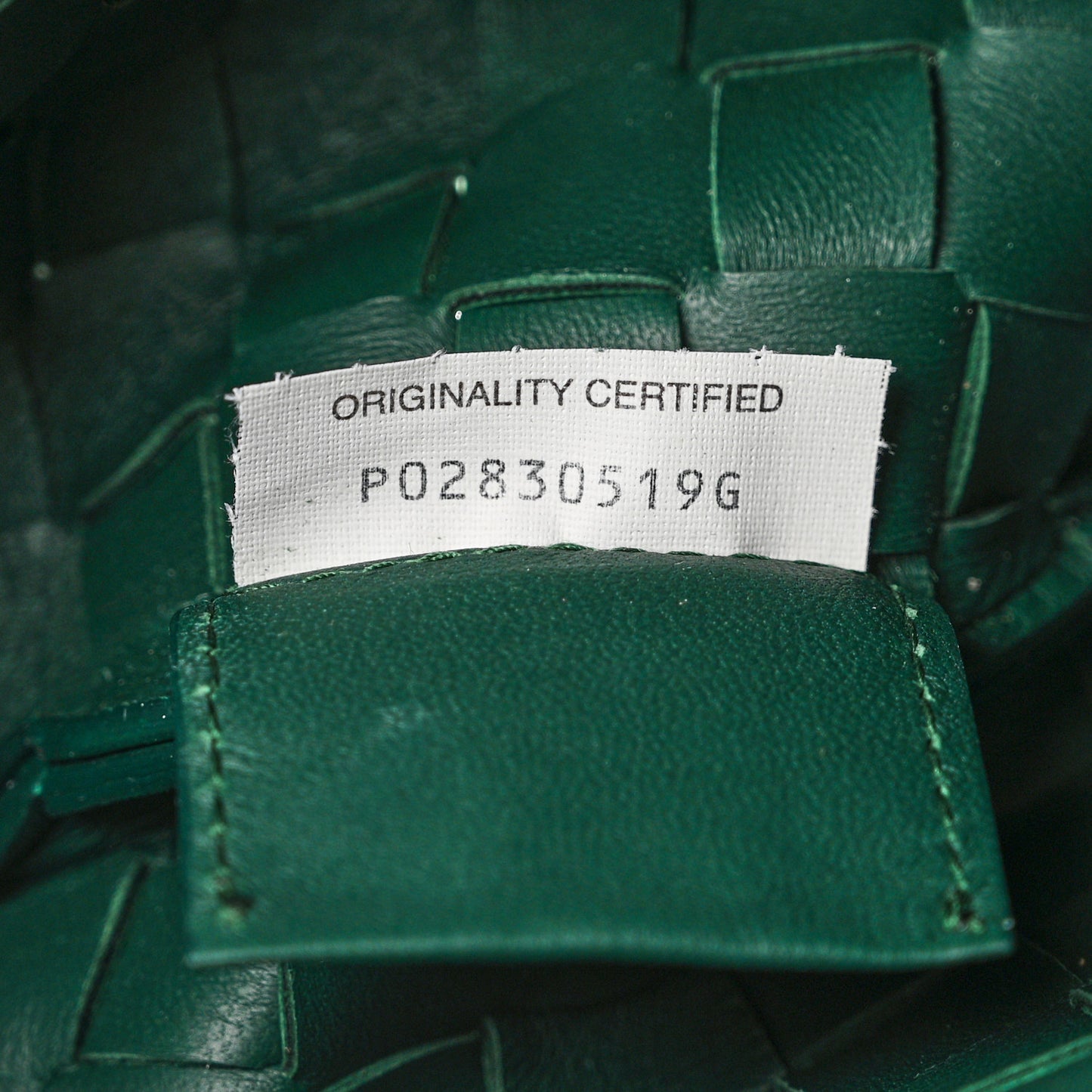 Nappa Intrecciato Sardine Bag Emerald Green