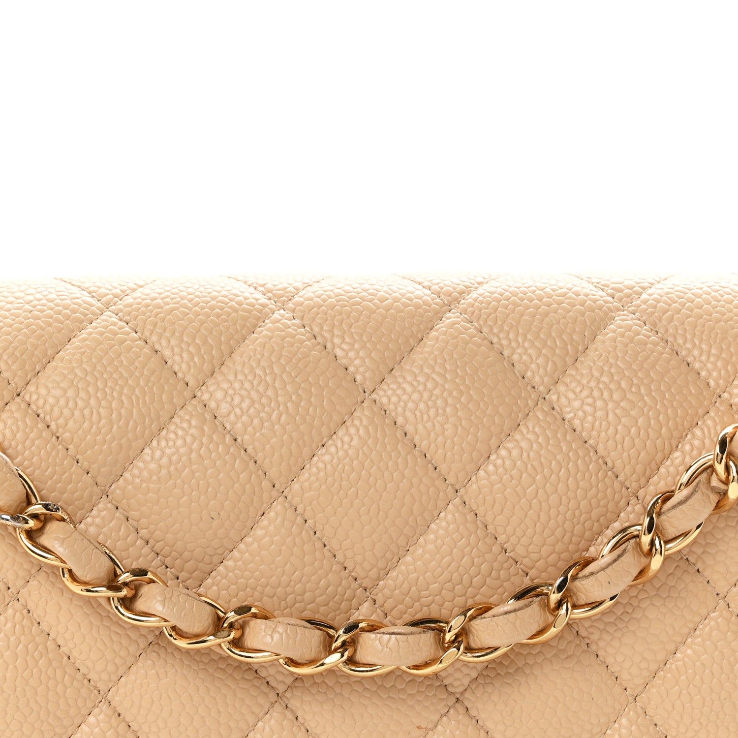 Chanel Caviar Quilted Medium Double Flap Beige 8 of 11