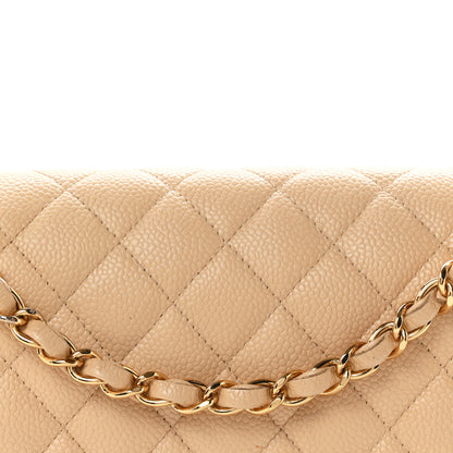 Chanel Caviar Quilted Medium Double Flap Beige 8 of 11