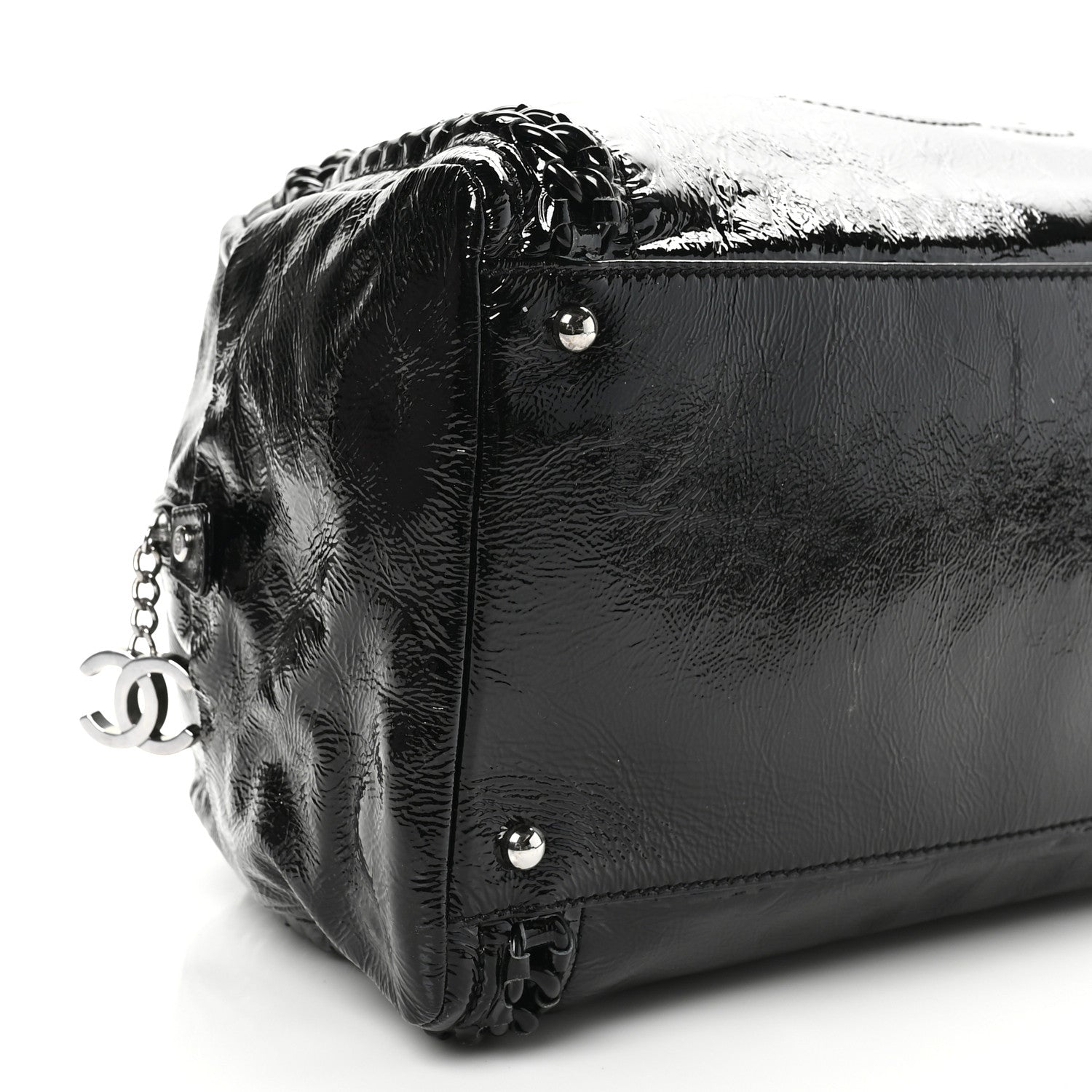 Chanel Patent Large Luxe Ligne Bowler Black 9 of 10