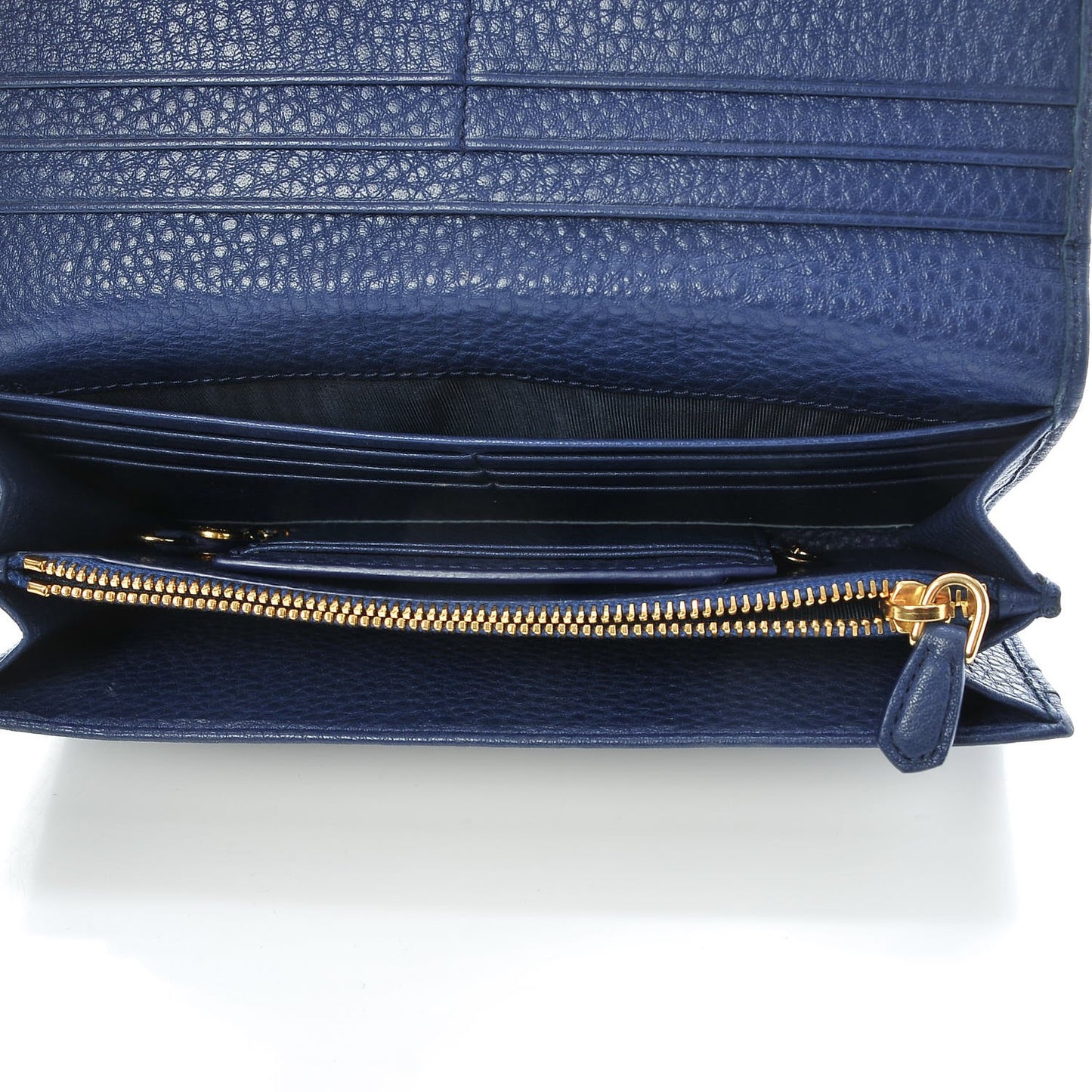 Vitello Daino Continental Flap Wallet Inchiostro