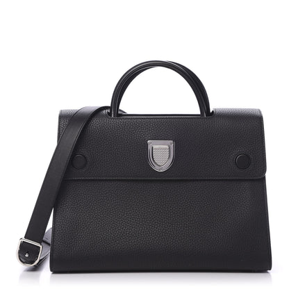 Christian Dior Grained Calfskin Medium Diorever Flap Black 1 of 8