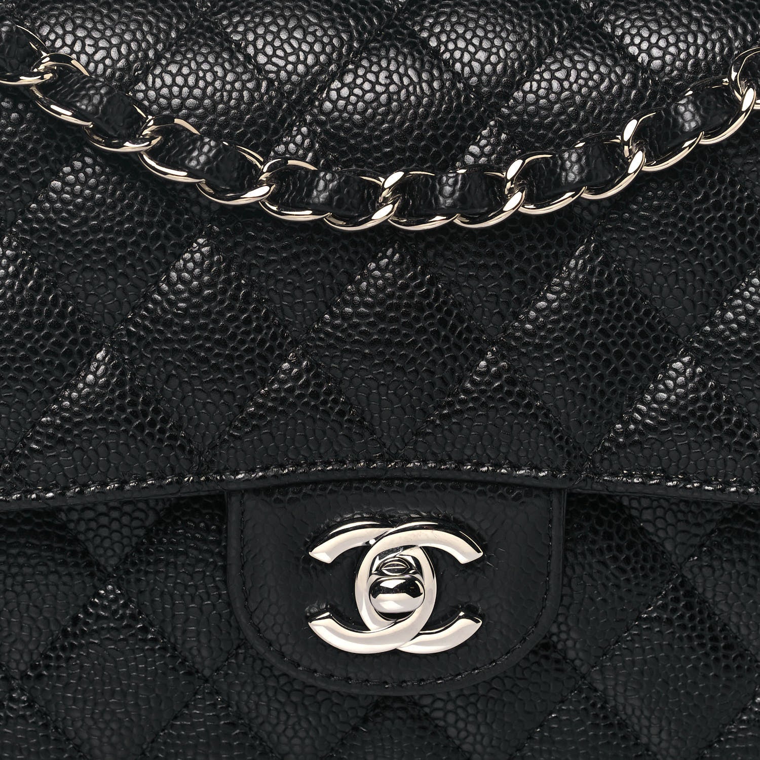 Chanel Caviar Quilted Medium Double Flap Black 7 of 12
