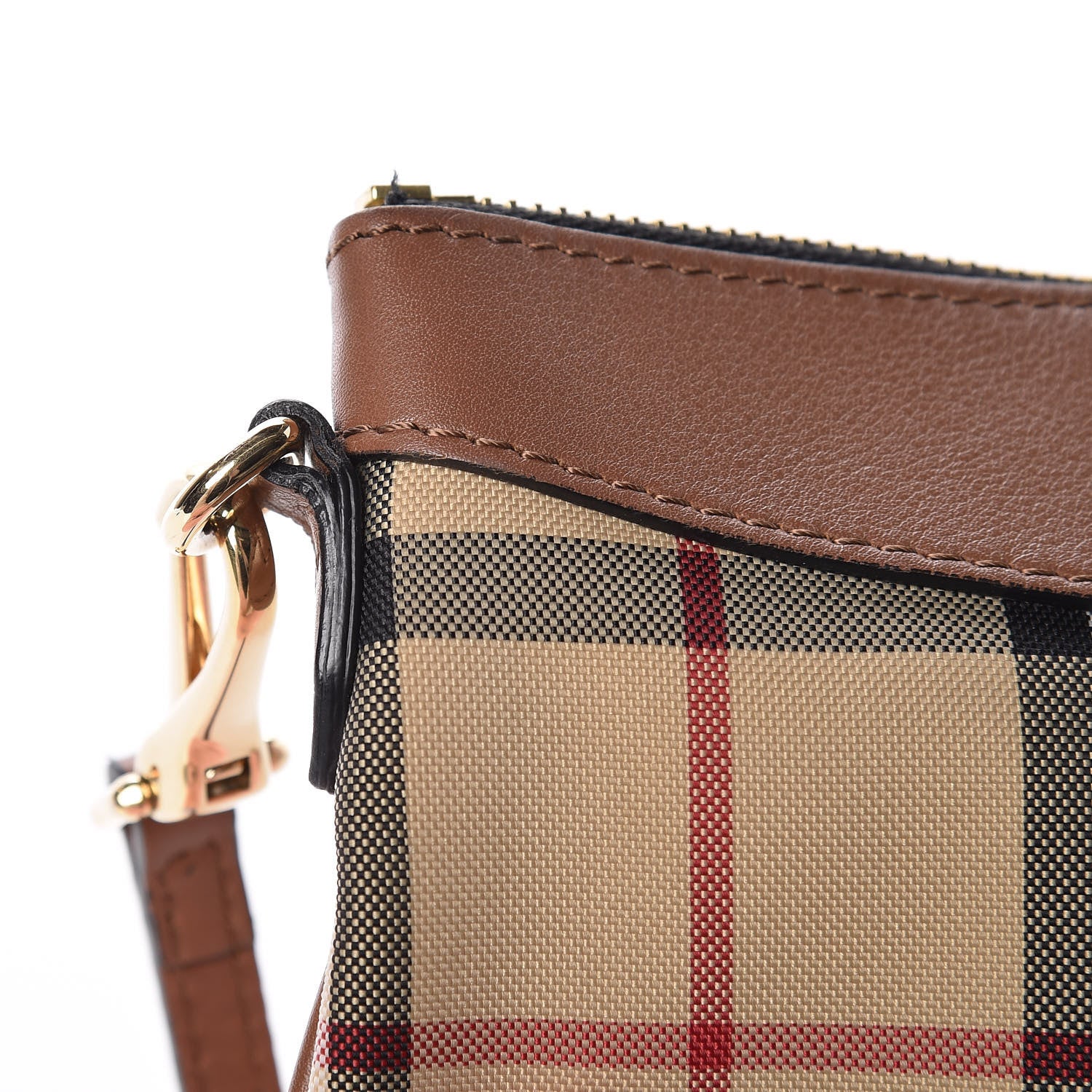Burberry Horseferry Check Peyton Crossbody Clutch Bag Brown 12 of 15