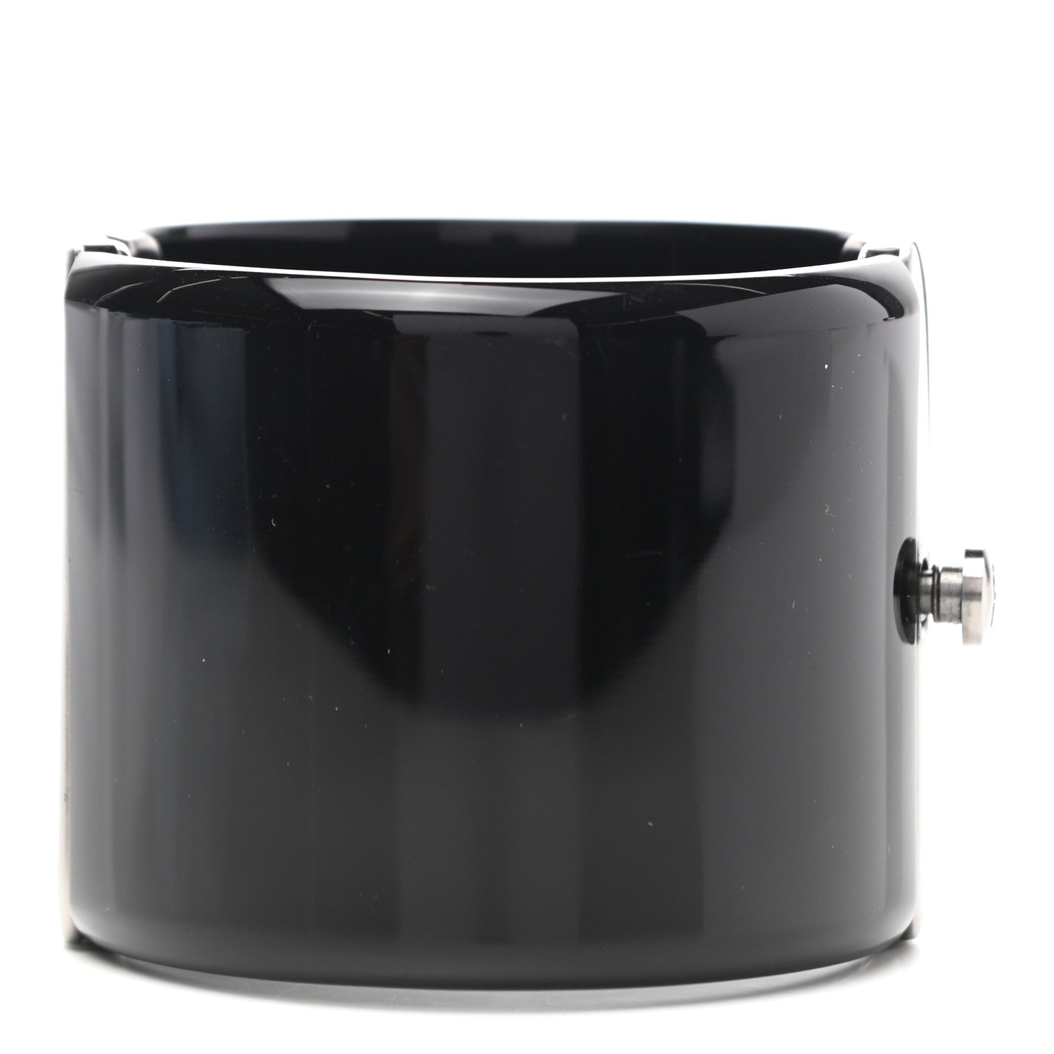 Chanel Resin CC Cuff Black 3 of 4