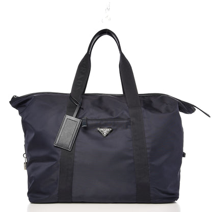 Prada Tessuto Nylon Saffiano Duffel Bag Blue 1 of 8