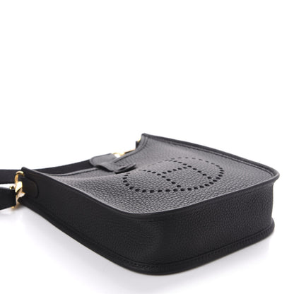 Hermes Taurillon Clemence Evelyne TPM Black 4 of 10