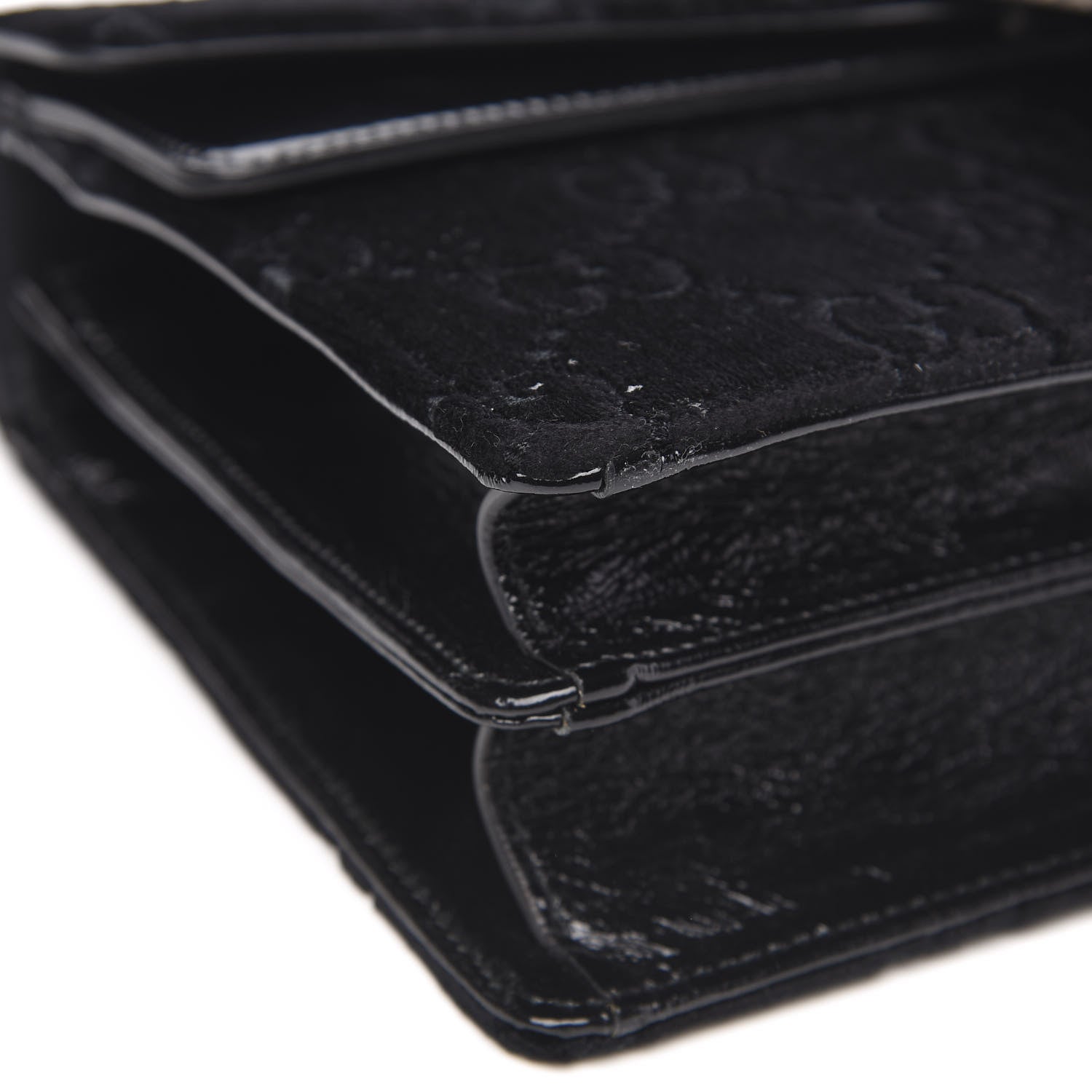 Gucci Velvet GG Monogram Small Dionysus Shoulder Bag Blue Black 8 of 12