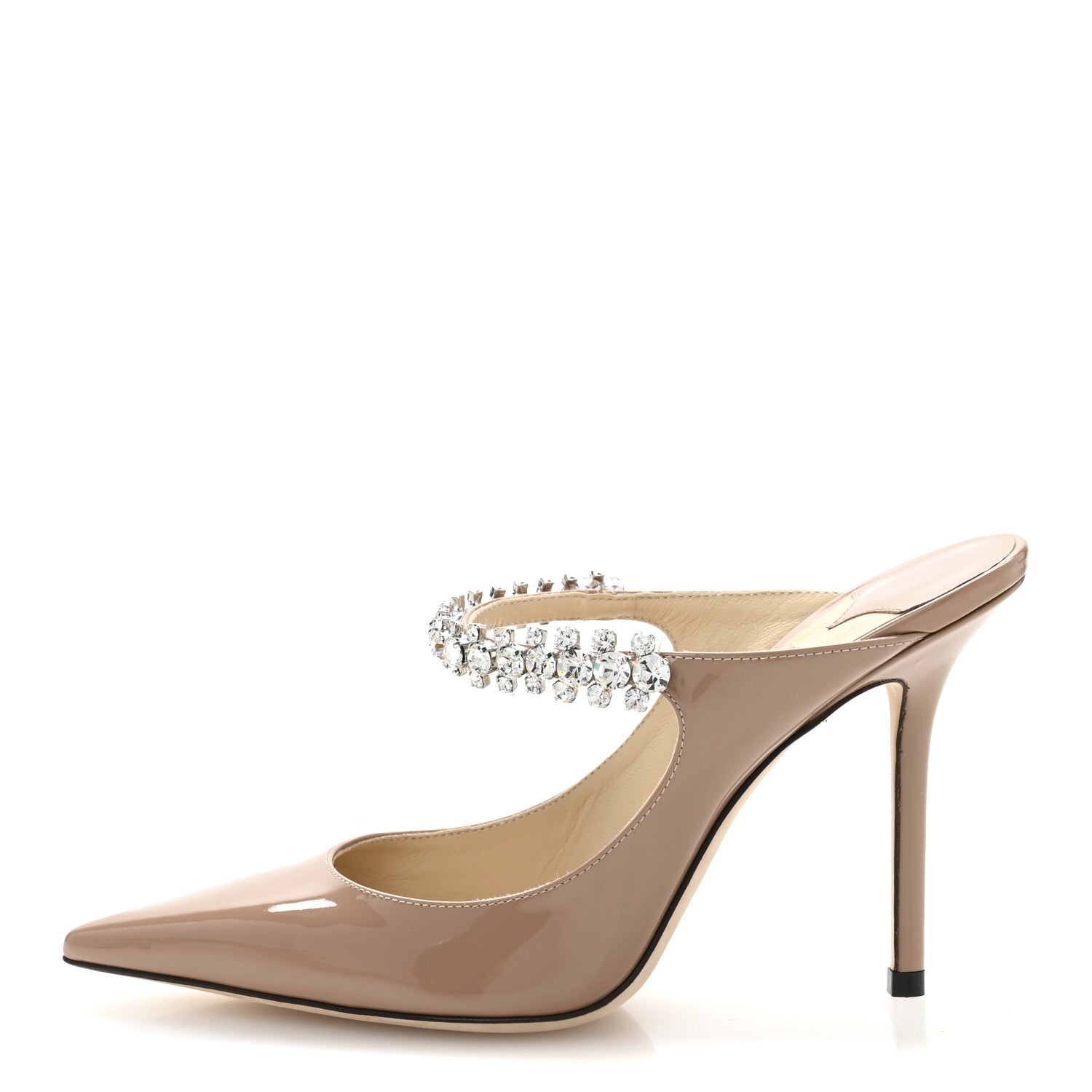 Jimmy Choo Patent Crystal Bing 100 Pumps 36.5 Ballet Pink 1 of 8