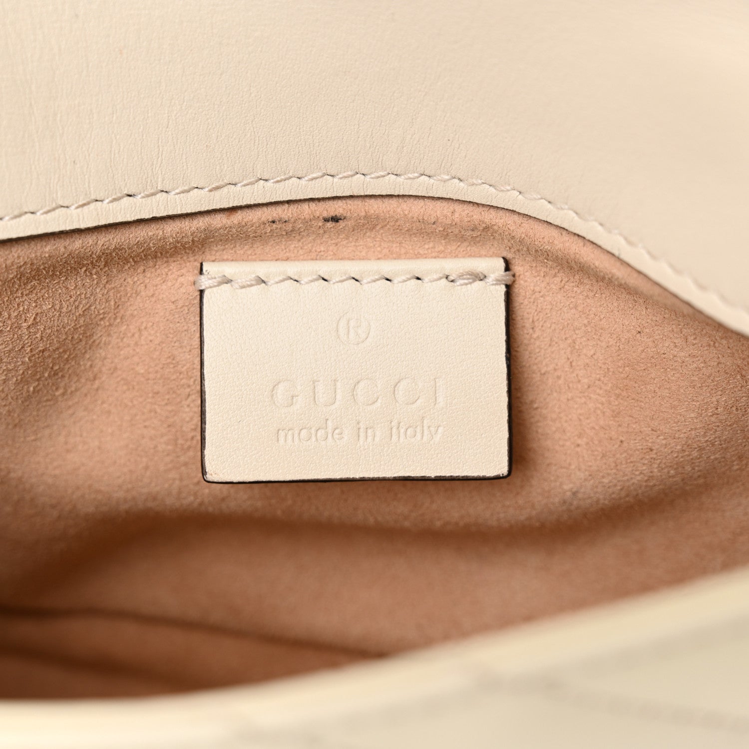 Gucci Calfskin Matelasse Super Mini GG Marmont Shoulder Bag White 6 of 16