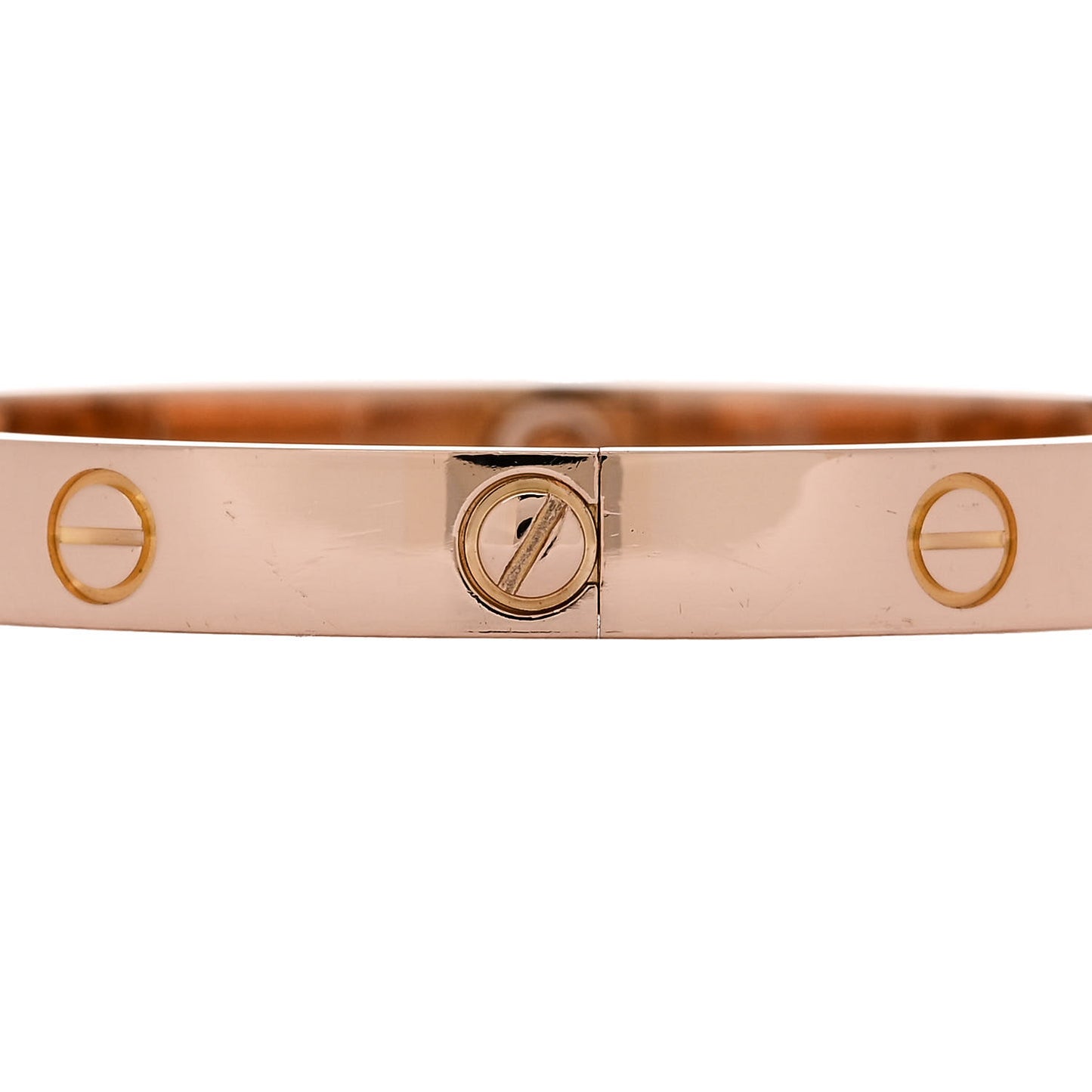 18K Pink Gold 4 Diamond LOVE Bracelet 17