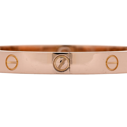 Cartier 18K Pink Gold 4 Diamond LOVE Bracelet 17 4 of 9