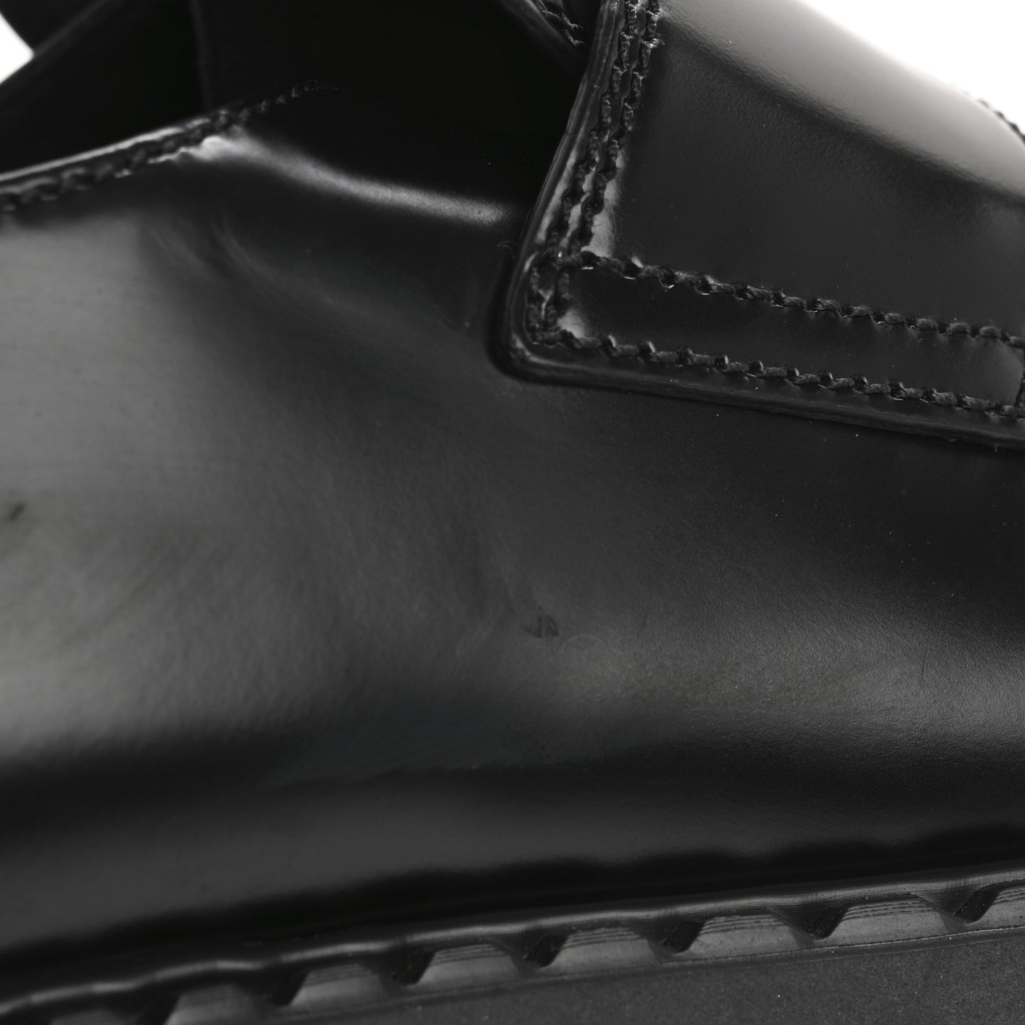 Spazzolato Metal Triangle Logo 50mm Loafers 37 Black