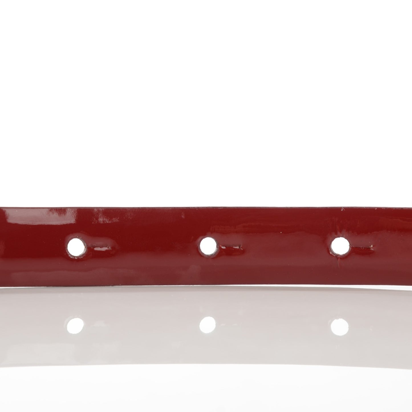 Patent Calfskin CC Logo Skinny Belt 95 38 Red