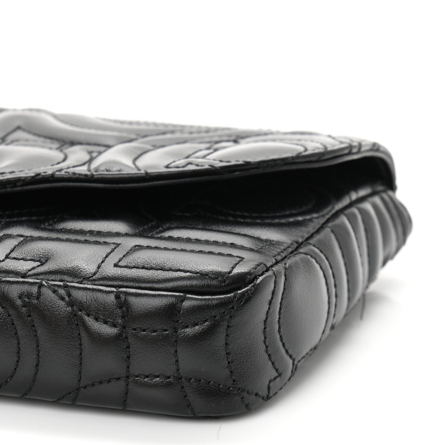 Calfskin Quilted Gancini Mini Bag Black