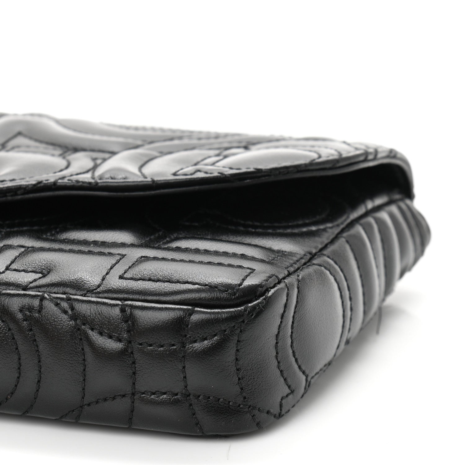 Salvatore Ferragamo Calfskin Quilted Gancini Mini Bag Black 10 of 12