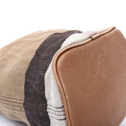Burberry Canvas Mega Check Mini Ashby Tassel Crossbody Saddle Brown 5 of 10