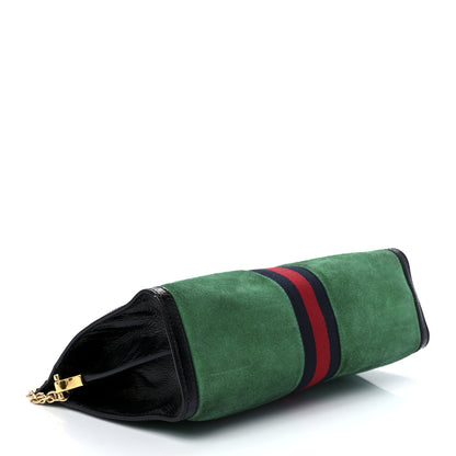 Gucci Suede Patent Web Medium Ophidia Chain Shoulder Bag New Shamarock Black 4 of 15