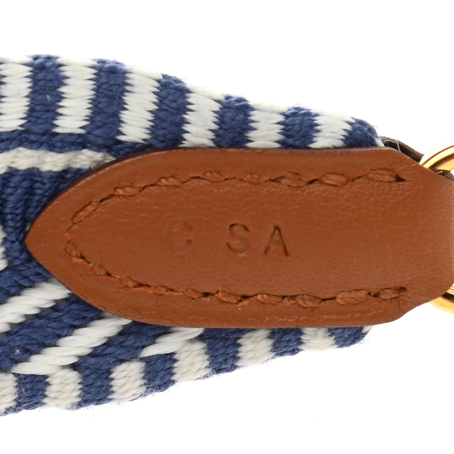 Toile Swift 25mm Sangle Cavale Shoulder Strap Ecru Bleu Brighton Gold