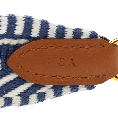 Hermes Toile Swift 25mm Sangle Cavale Shoulder Strap Ecru Bleu Brighton Gold 4 of 5