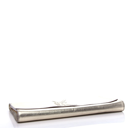 Saint Laurent Metallic Calfskin Monogram Large Belle De Jour Clutch Gold 4 of 7
