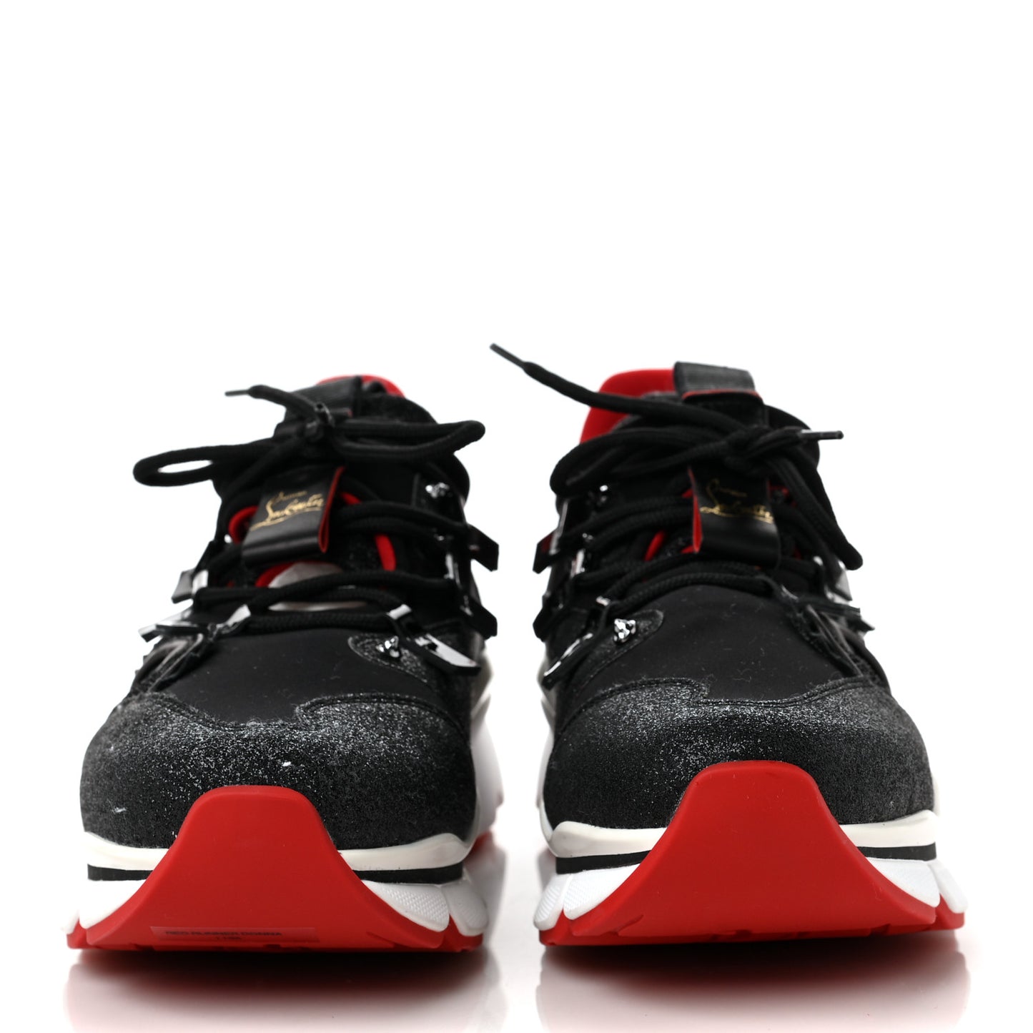 Glitter Donna Red Runner Flat Sneaker 39.5 Black