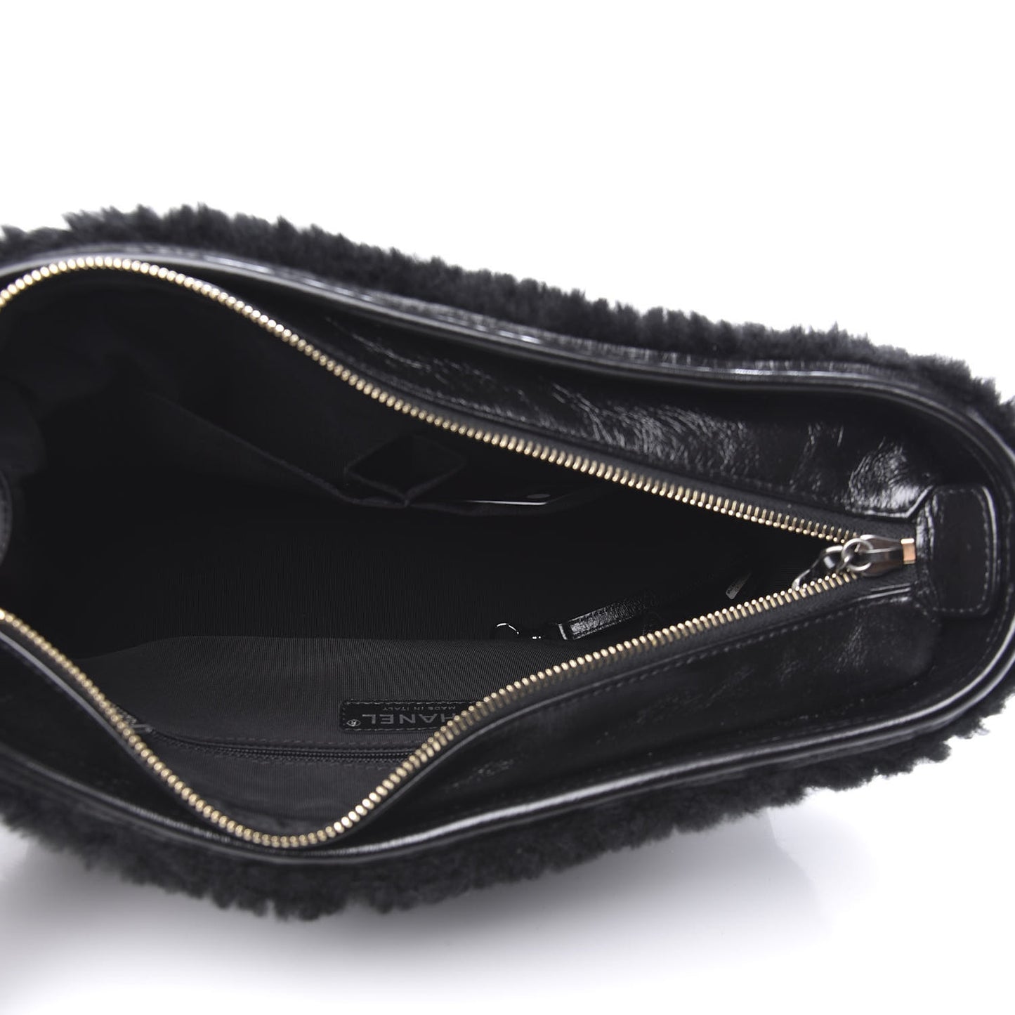 Shearling Medium Gabrielle Hobo Black