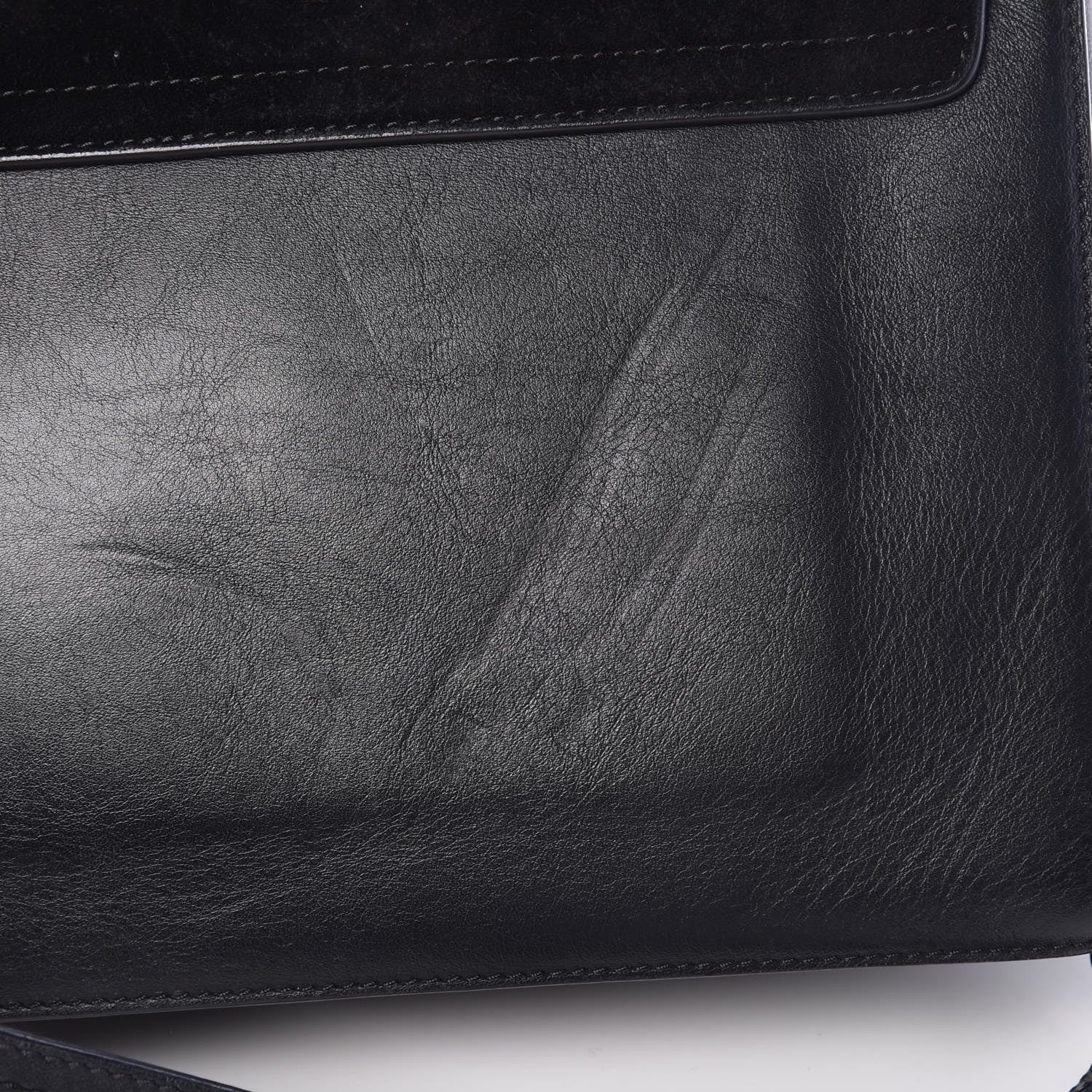 Chloe Suede Calfskin Medium Faye Shoulder Bag Black 11 of 12