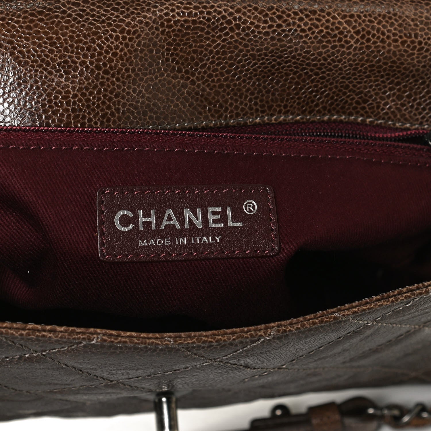 Chanel Crumpled Grained Calfskin Medium CC Crave Flap Brown 6 of 10