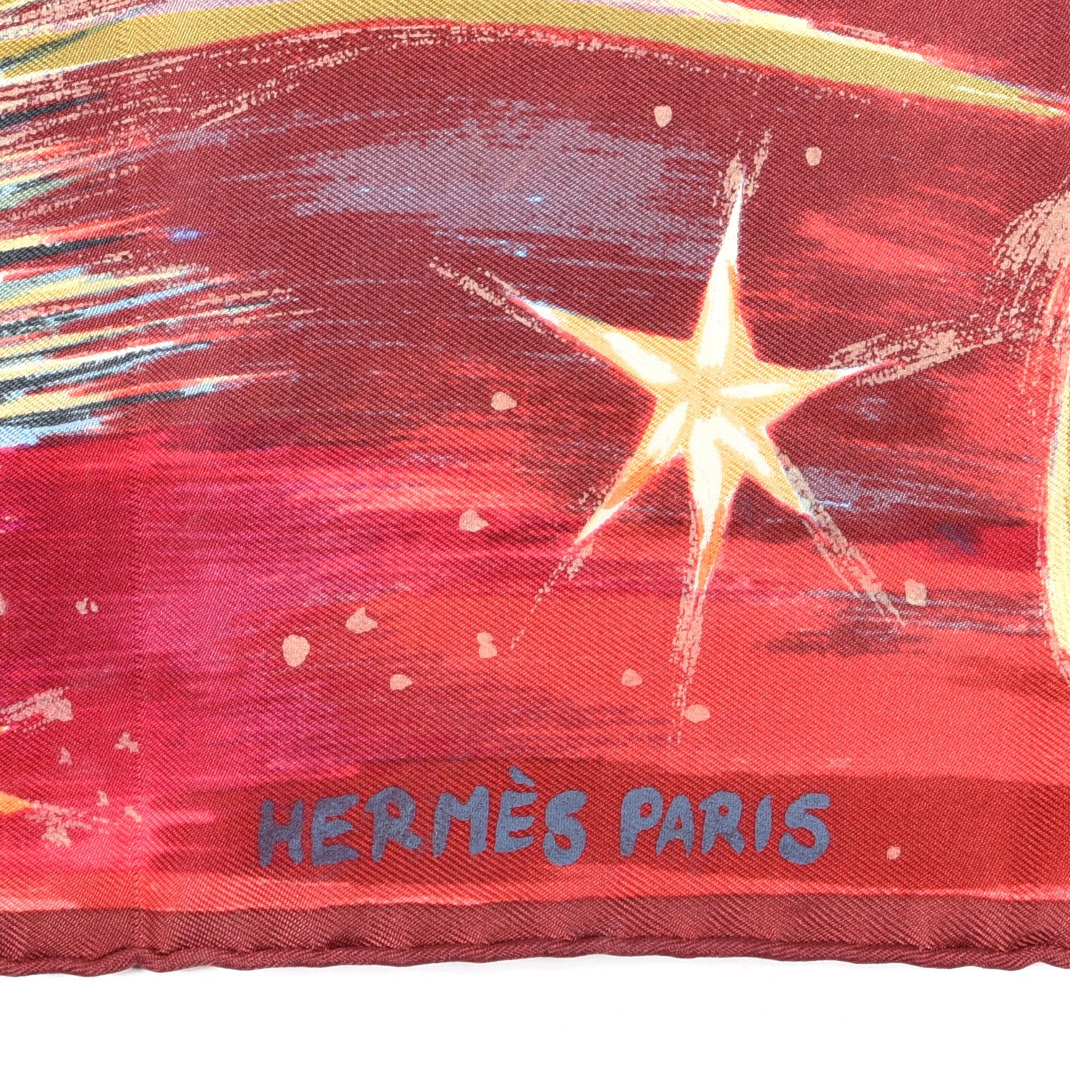 Hermes Silk Feux Du Ciel Pocket Square 3 of 4