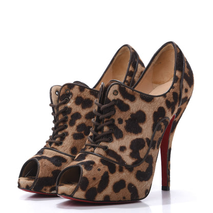 Christian Louboutin Pony Hair Luxor Lady Derby 120 Pump 36.5 Leopard 2 of 11