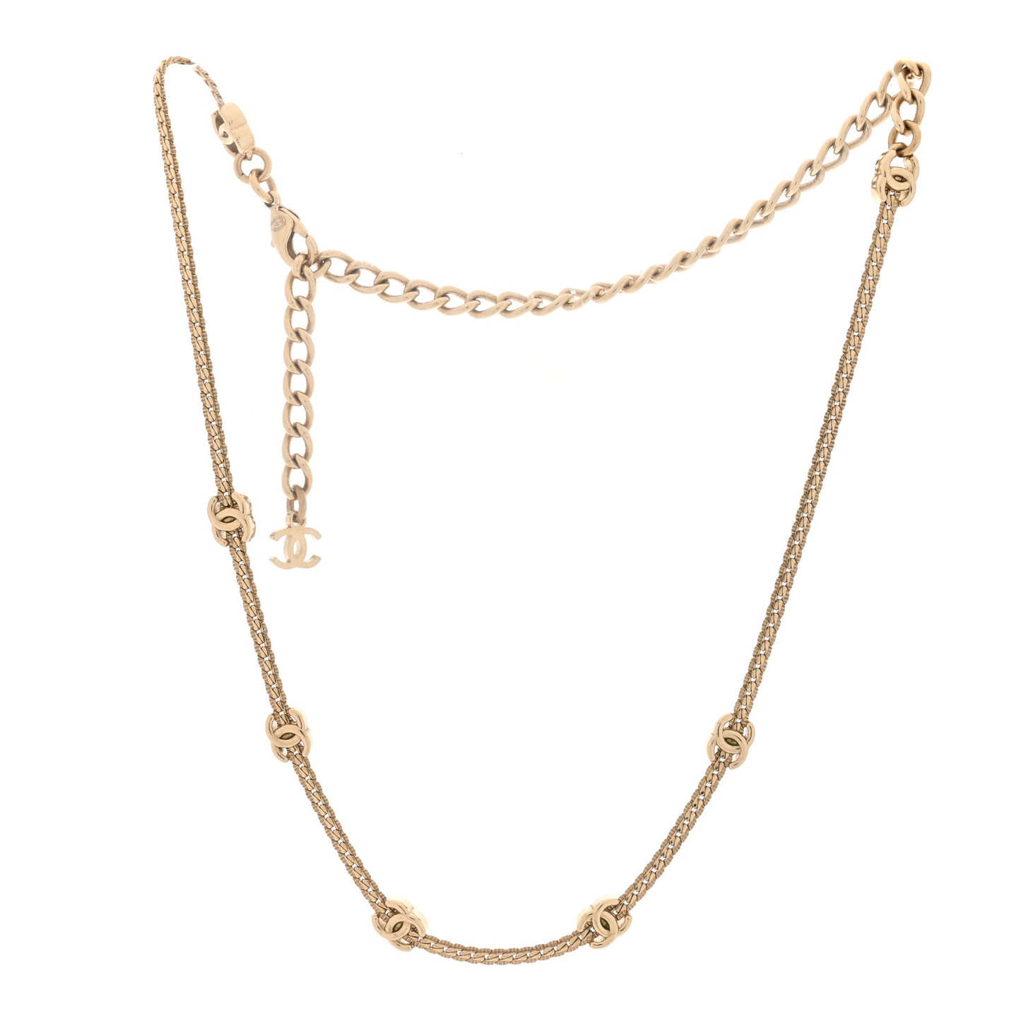 Metal Chain CC Choker Gold