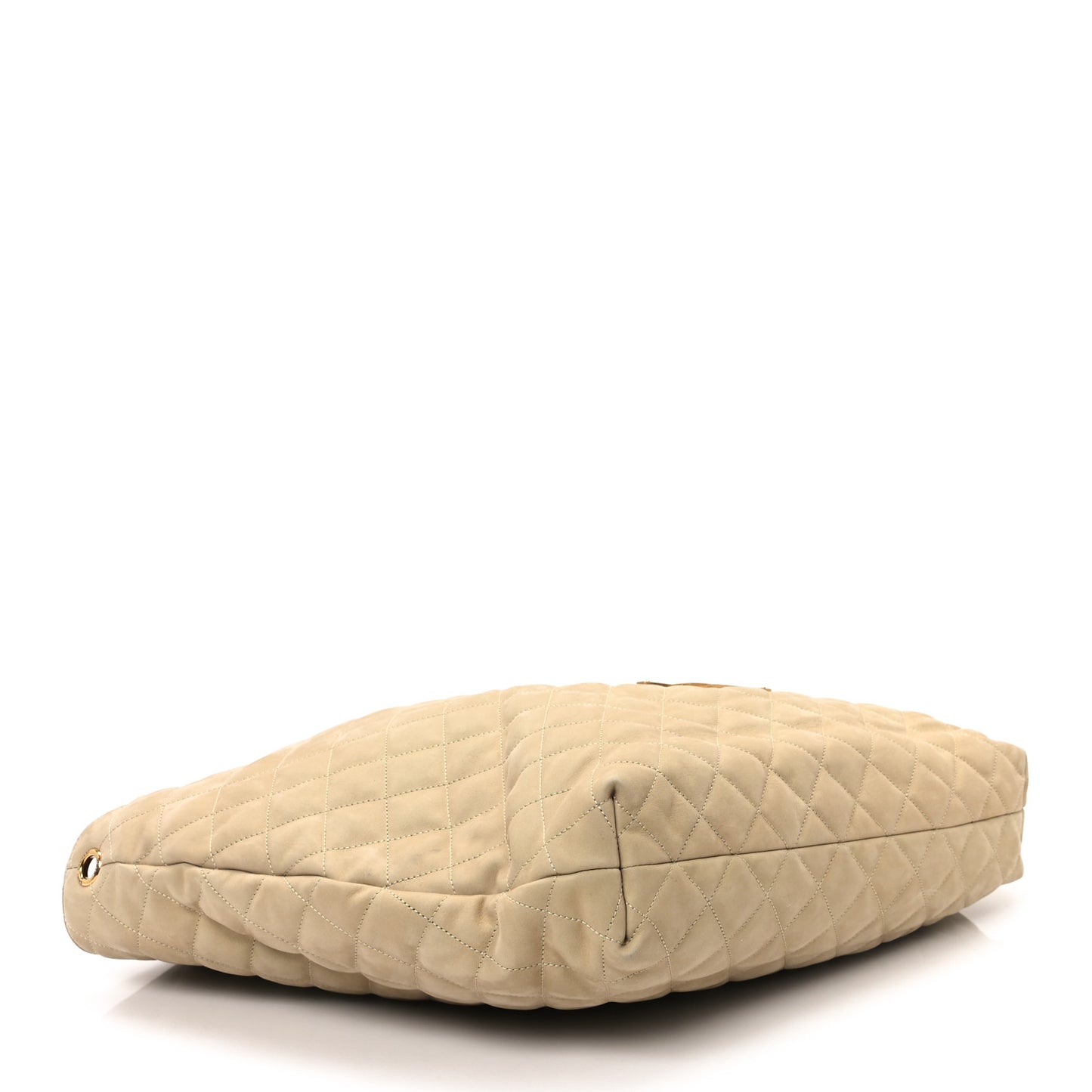 Nubuck Suede Quilted Maxi Icare Shopping Tote Safari Beige