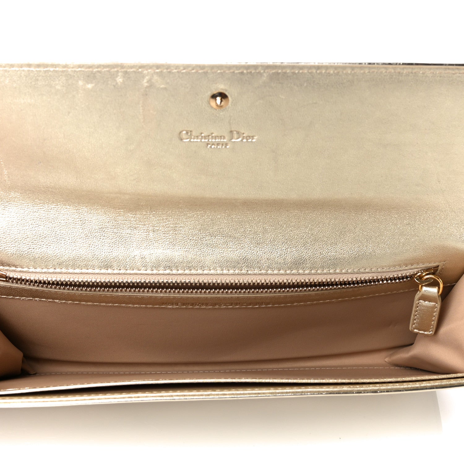 Christian Dior Metallic Patent Ultimate Wristlet Gold 8 of 8