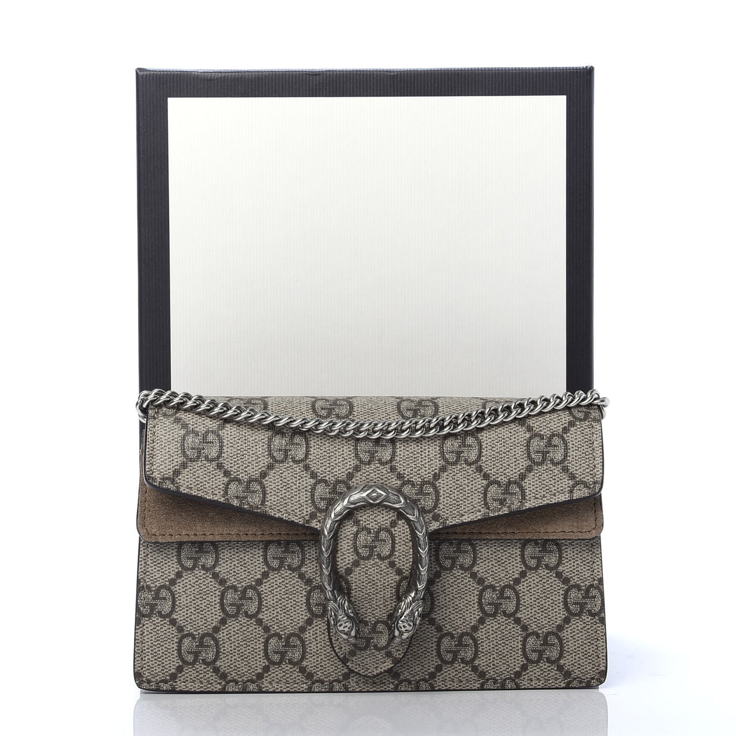 GG Supreme Monogram Super Mini Dionysus Shoulder Bag Taupe