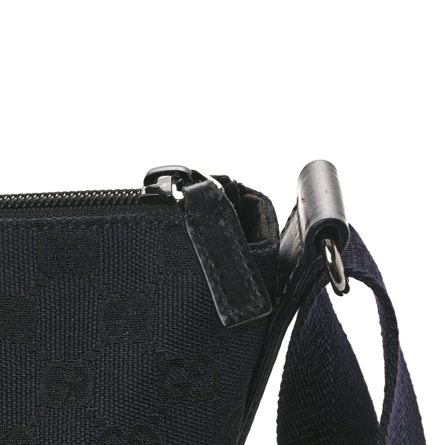 Gucci Monogram Calfskin Perforated Medium Flat Messenger Bag Black 13 of 13