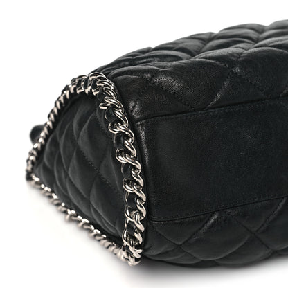 Chanel Washed Lambskin Chain Around Hobo Black 9 of 10