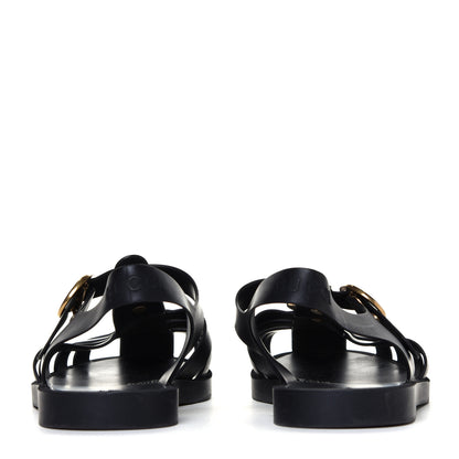 Gucci Rubber Mens Buckle Strap Sandal 11 Black 9 of 14