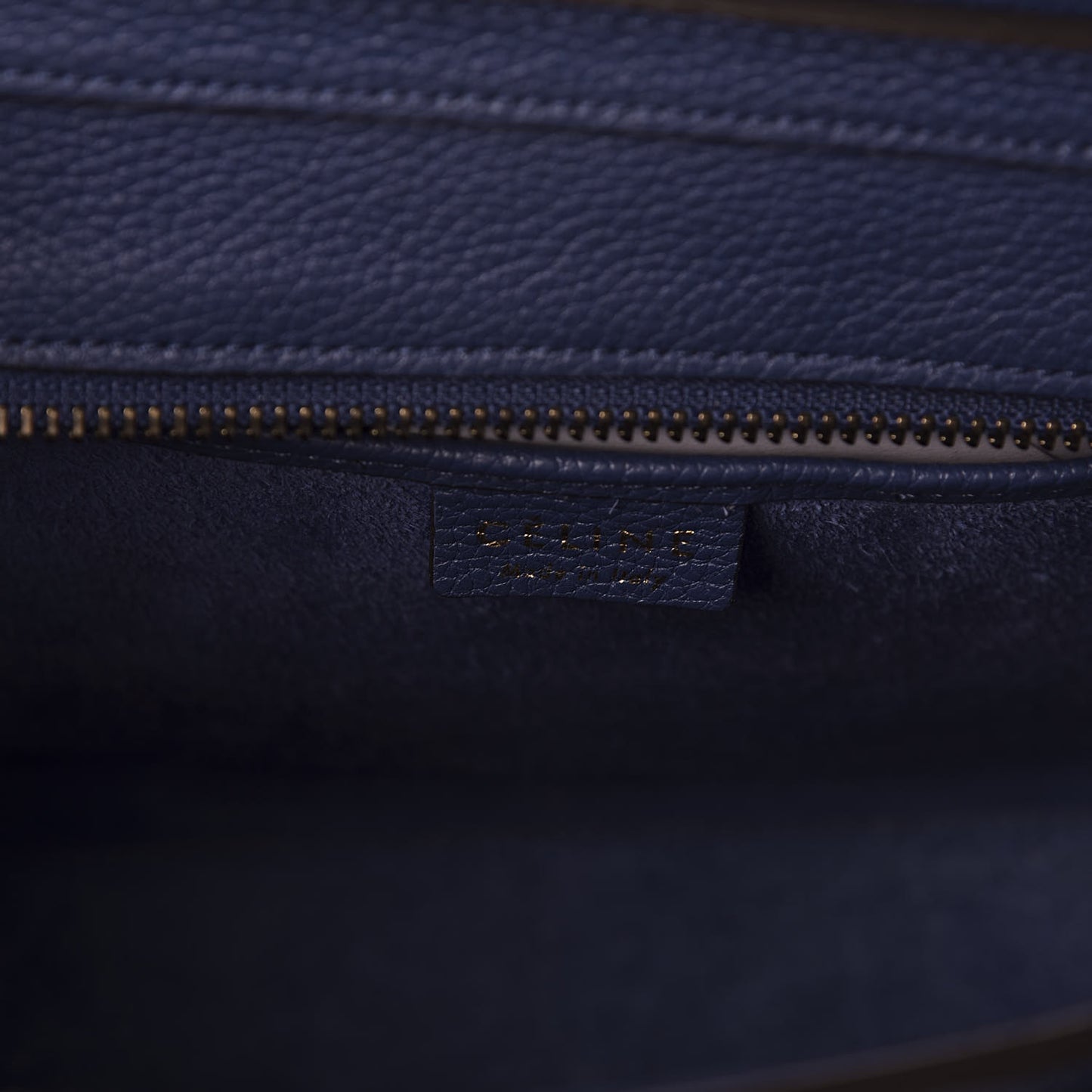 Drummed Calfskin Nano Luggage Indigo