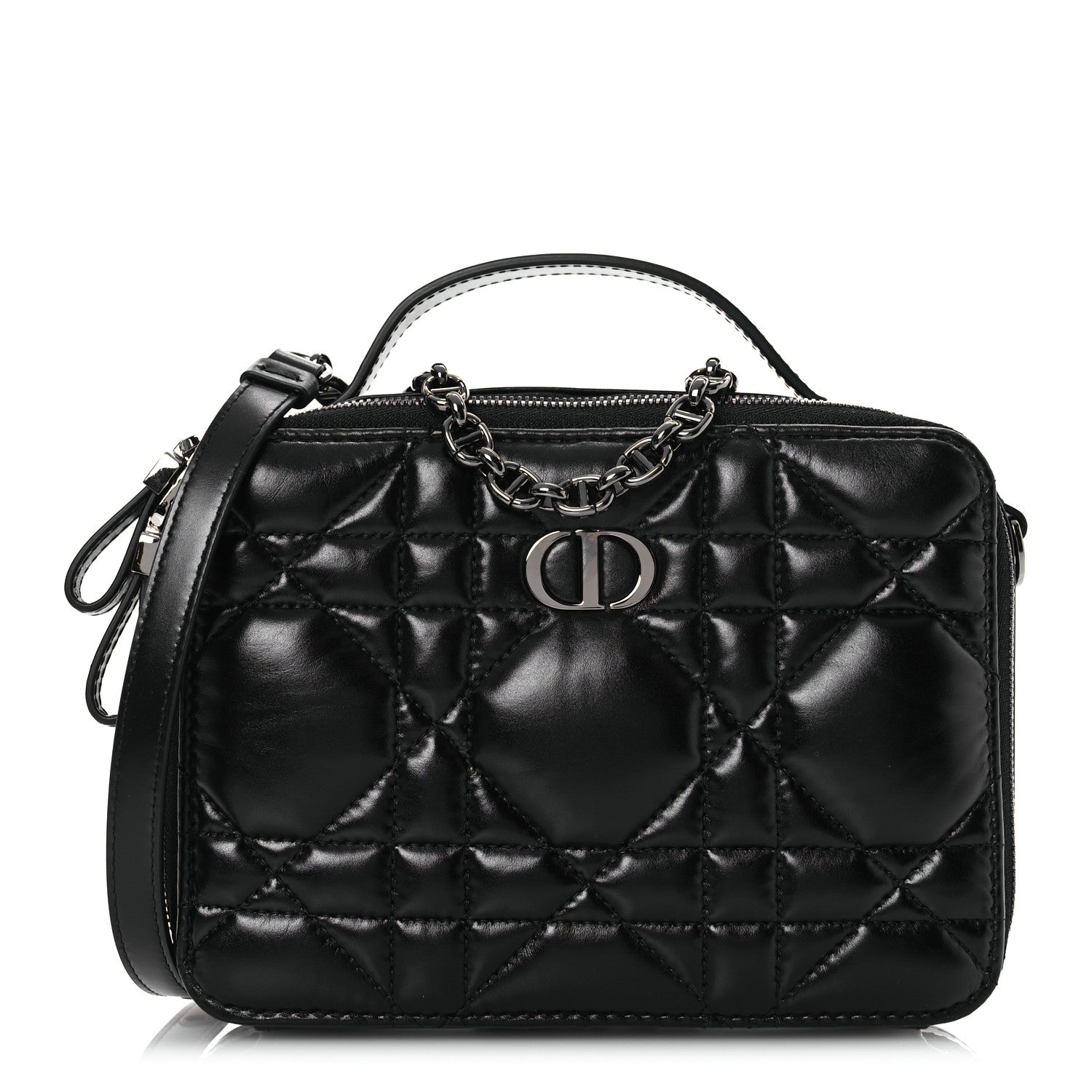 Christian Dior Calfskin Macrocannage Caro Box Bag Black 1 of 13