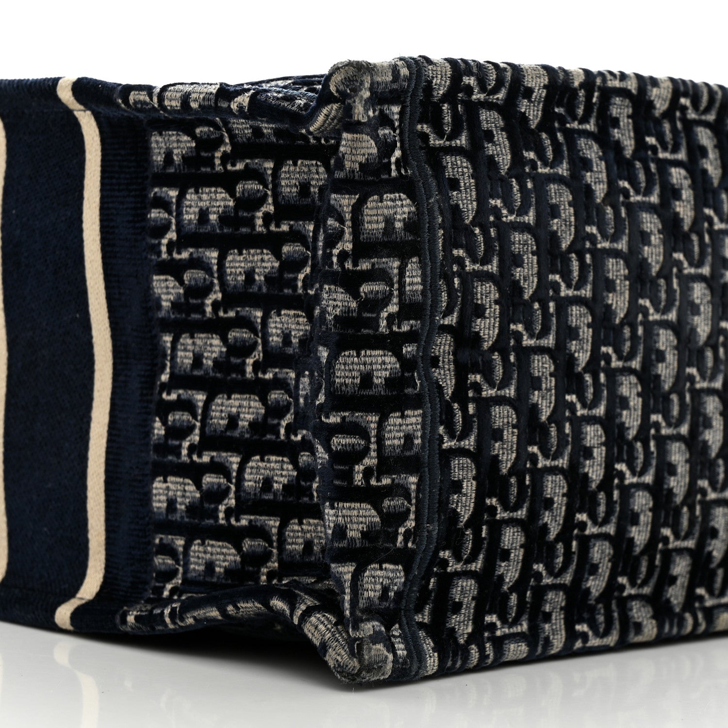 Christian Dior Oblique Velvet Medium Book Tote Blue Multicolor 9 of 10
