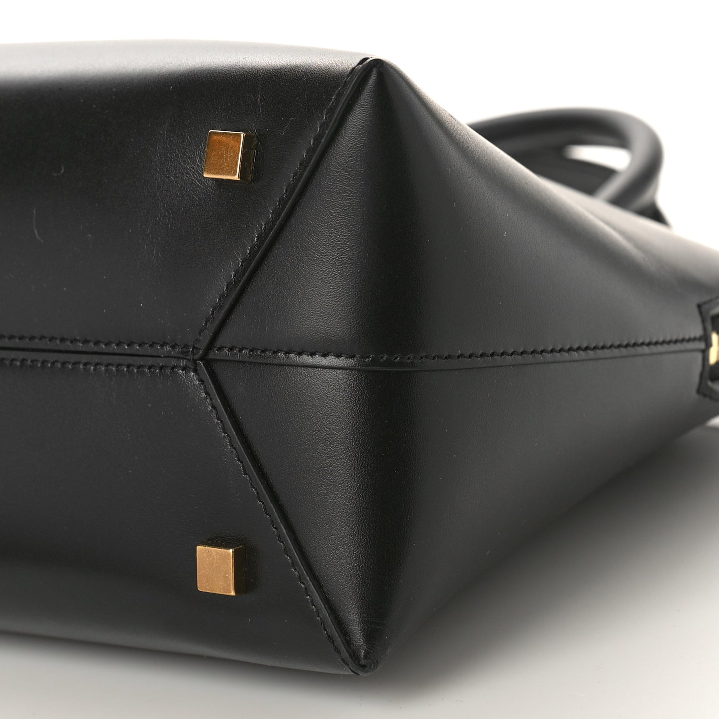 Calfskin Sac De Jour Duffle Top Handle Black