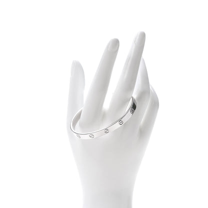 Cartier 18K White Gold LOVE Cuff Bracelet 18 2 of 4